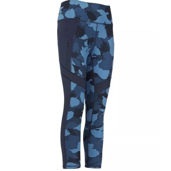 Flash Sale 🚩🛑⏳ Athleta All Blue Camouflage Size XS Tonal Blue Zip Pocket - Picture 2 of 11